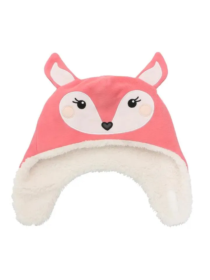 Flap Jack Kids Reversible Sherpa Hat - Bunny/Deer