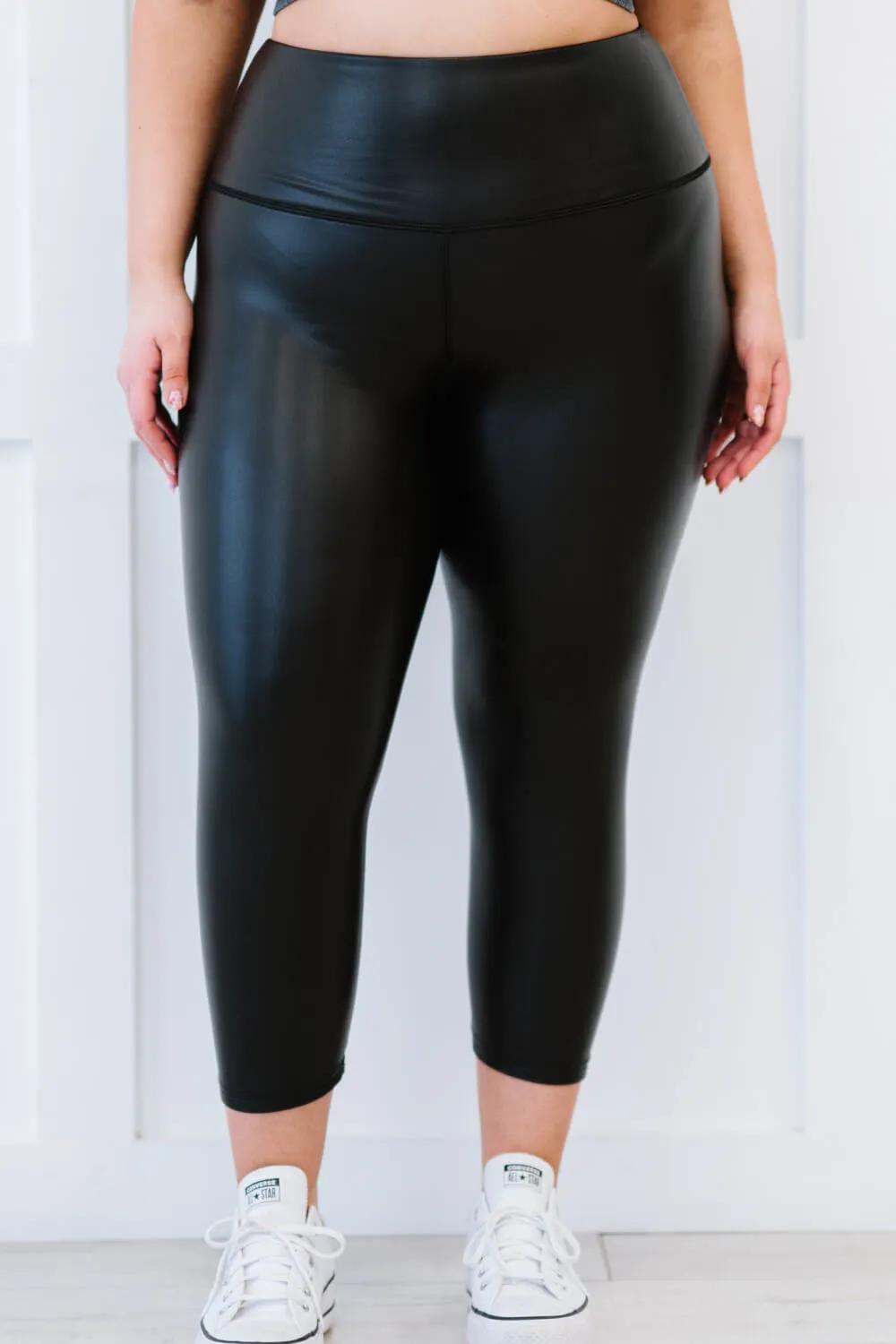 Full Size Out of Time Faux Leather Leggings