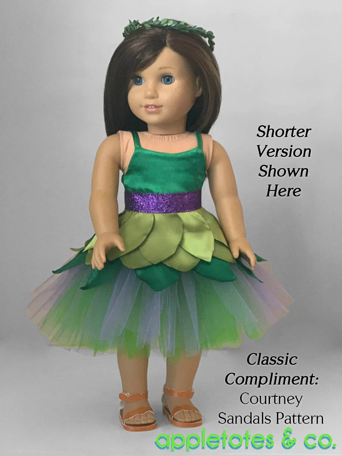 Garden Fairy Costume 18 Inch Doll Pattern