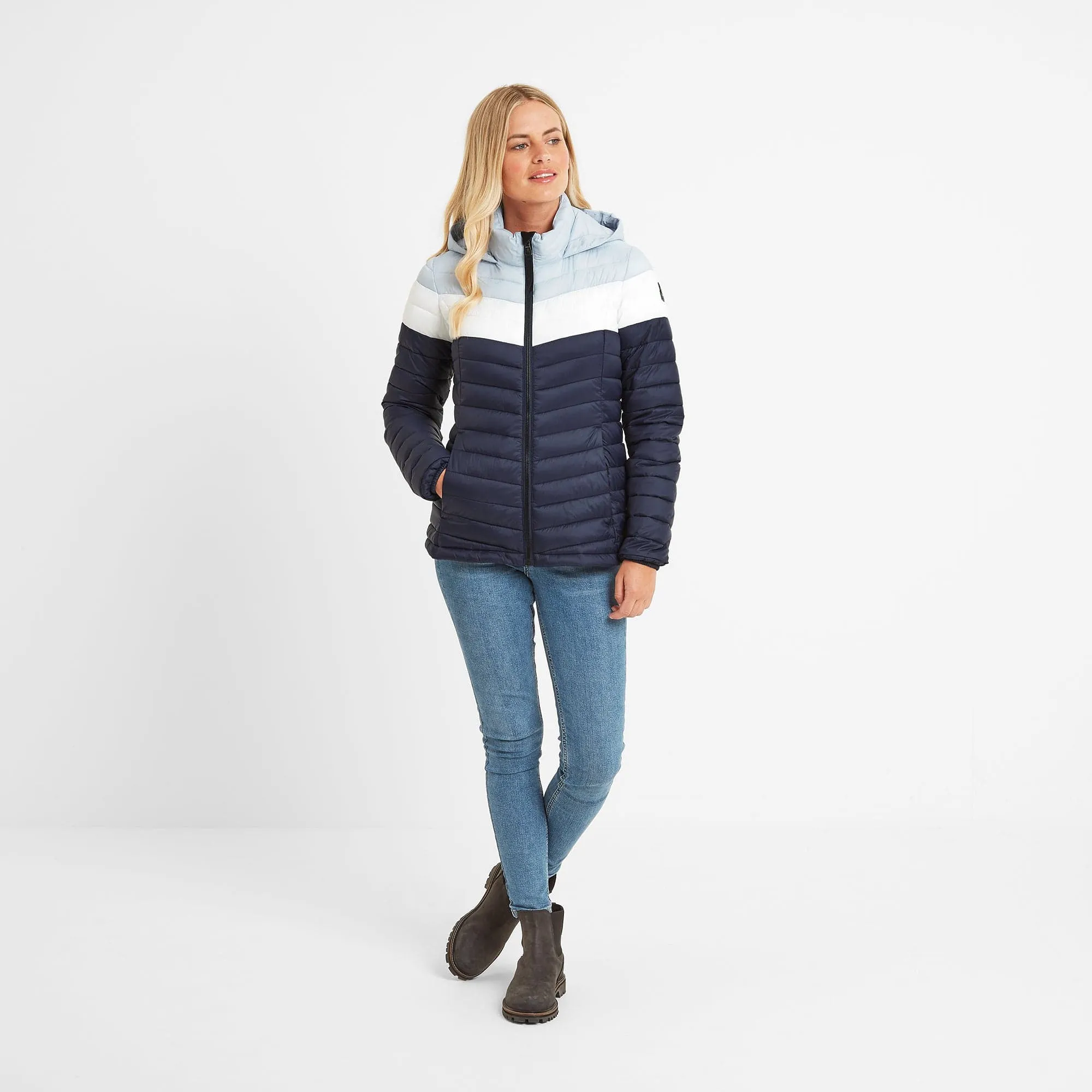 Garriston Womens Lightweight Padded Jacket - Navy Block