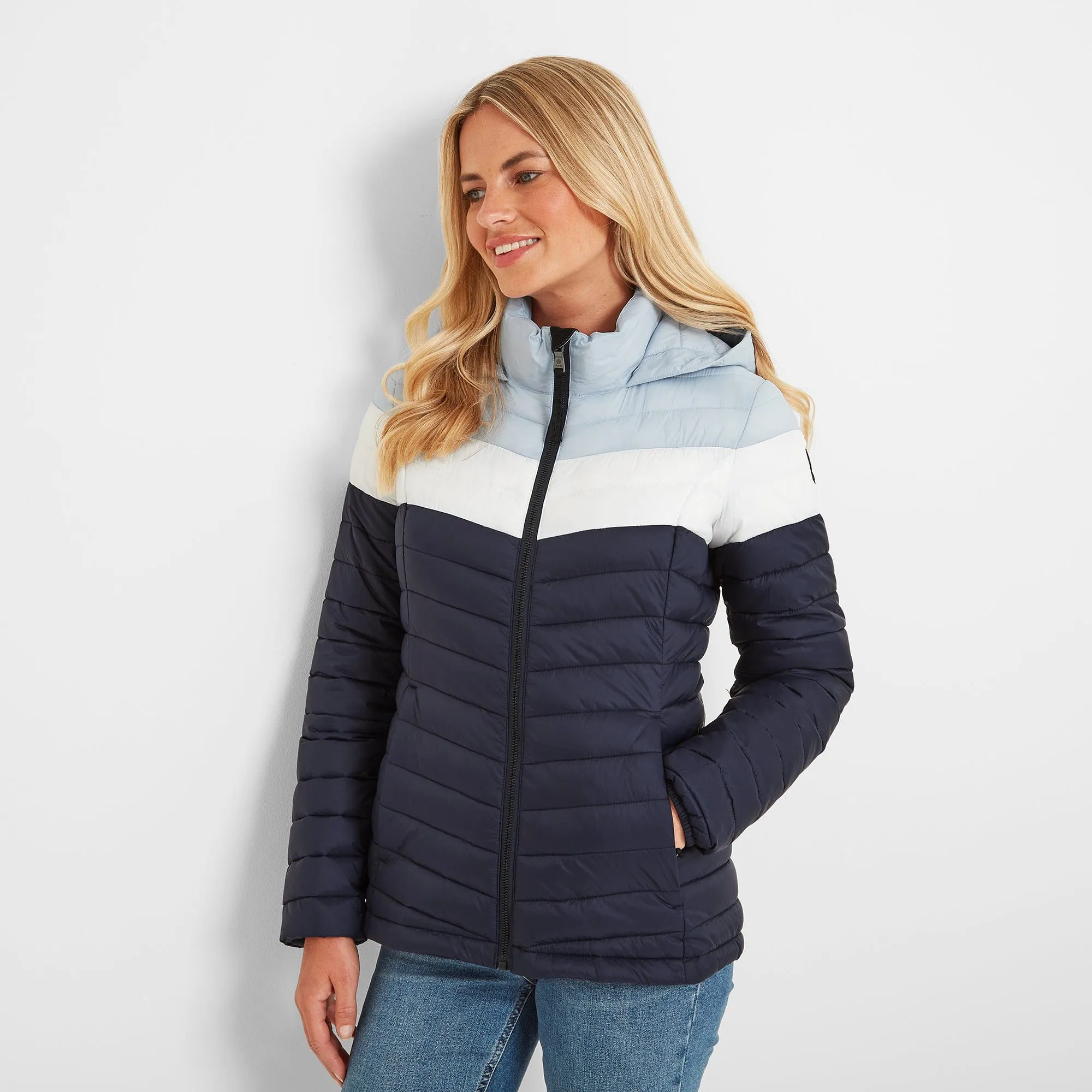 Garriston Womens Lightweight Padded Jacket - Navy Block