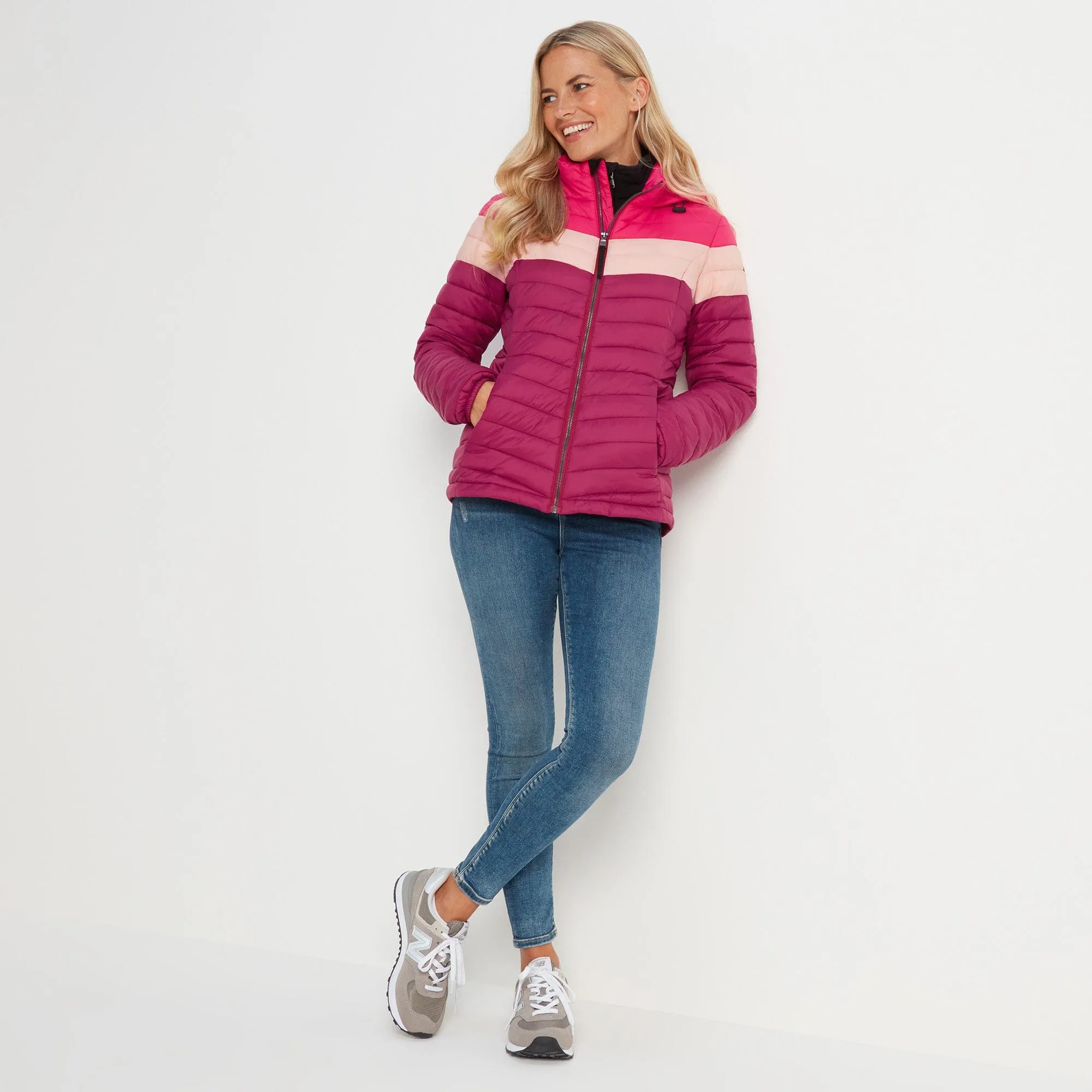 Garriston Womens Lightweight Padded Jacket - Raspberry/Magenta Pink