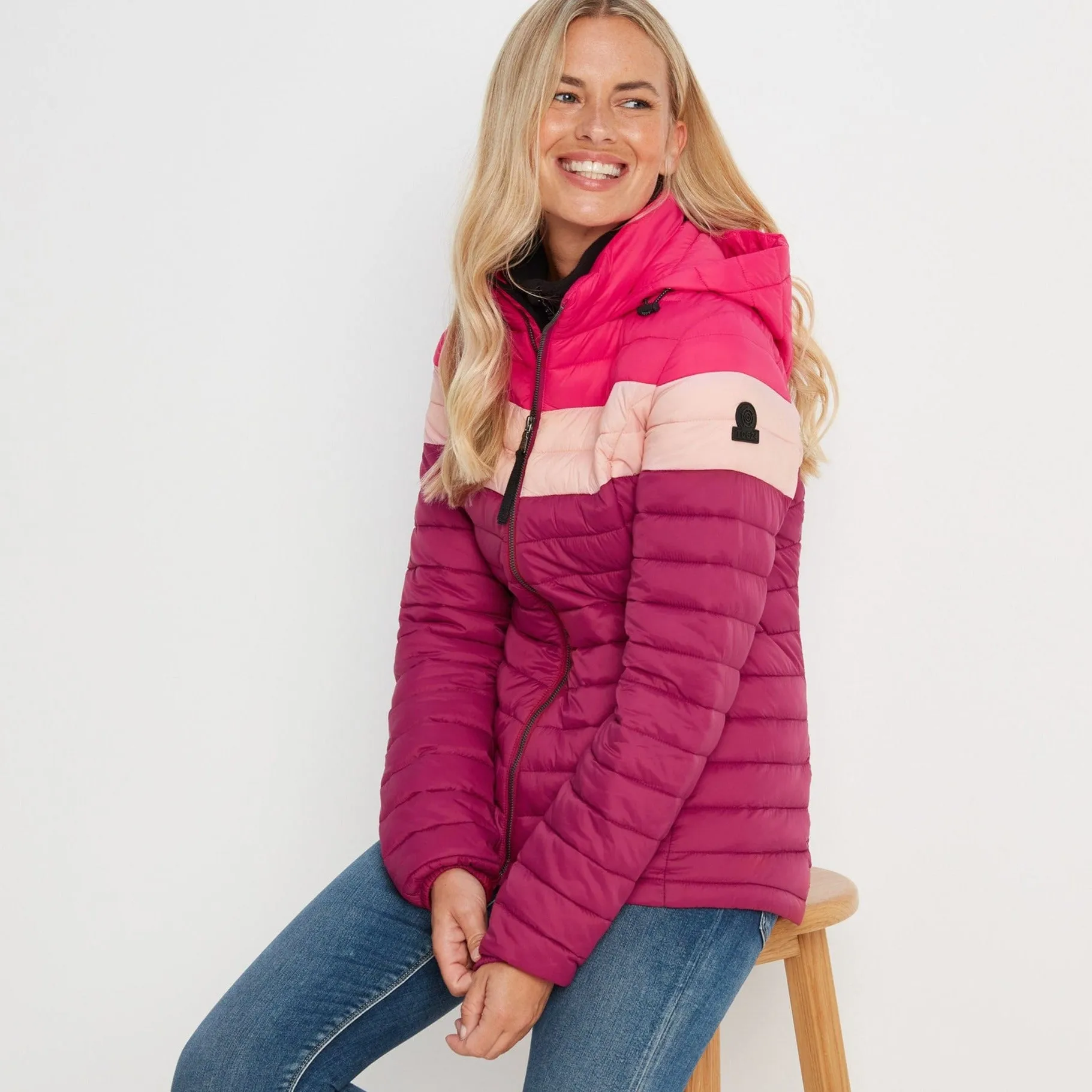 Garriston Womens Lightweight Padded Jacket - Raspberry/Magenta Pink