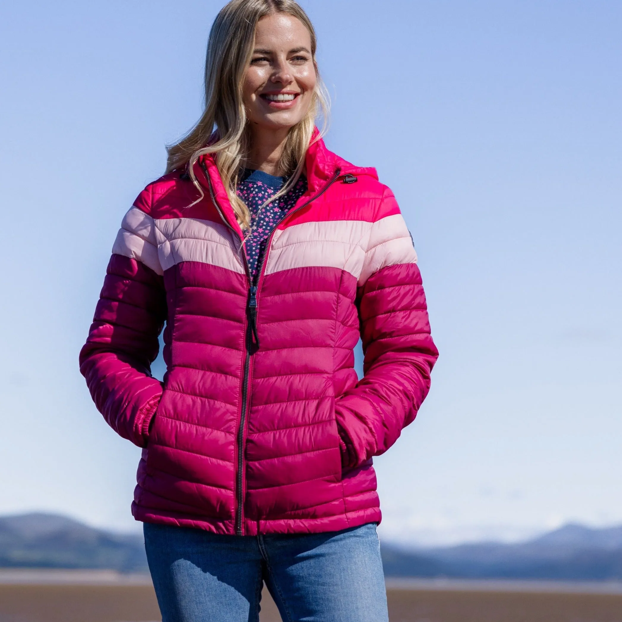 Garriston Womens Lightweight Padded Jacket - Raspberry/Magenta Pink