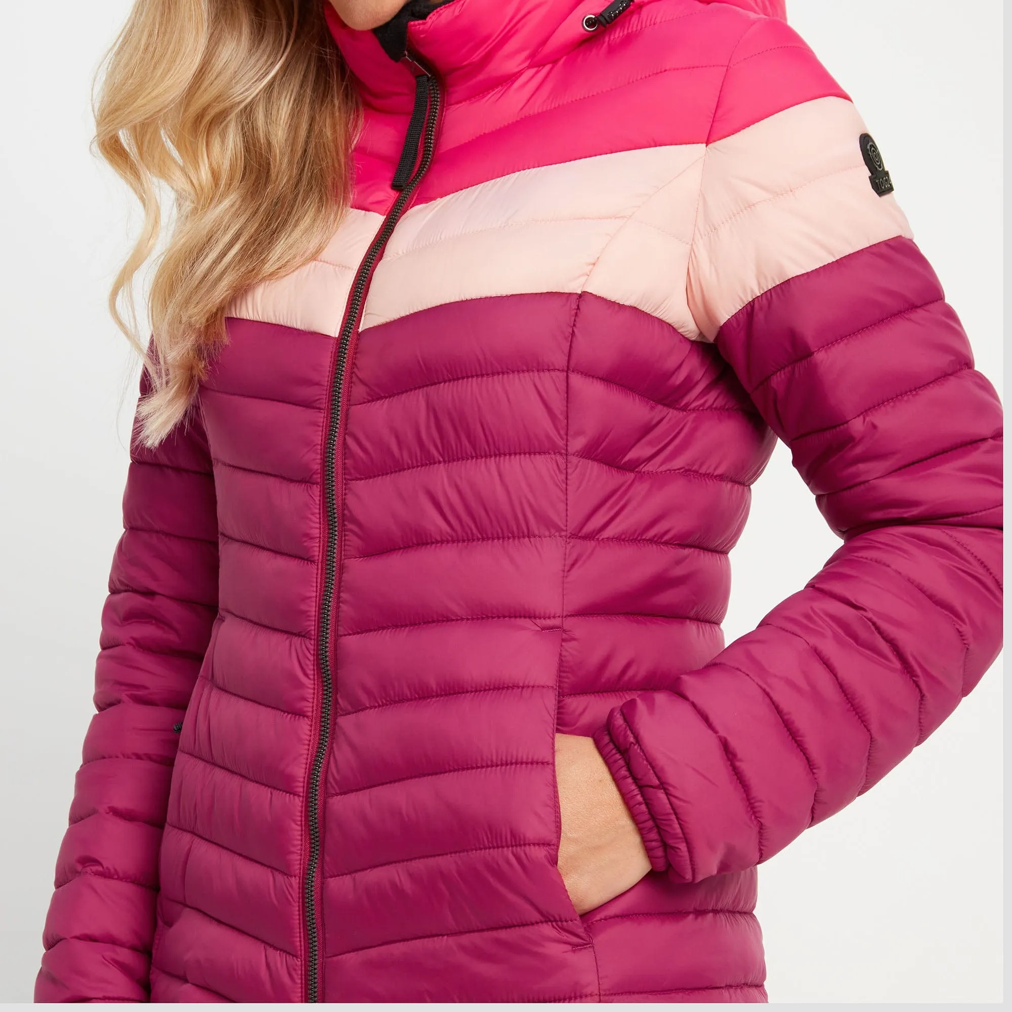 Garriston Womens Lightweight Padded Jacket - Raspberry/Magenta Pink