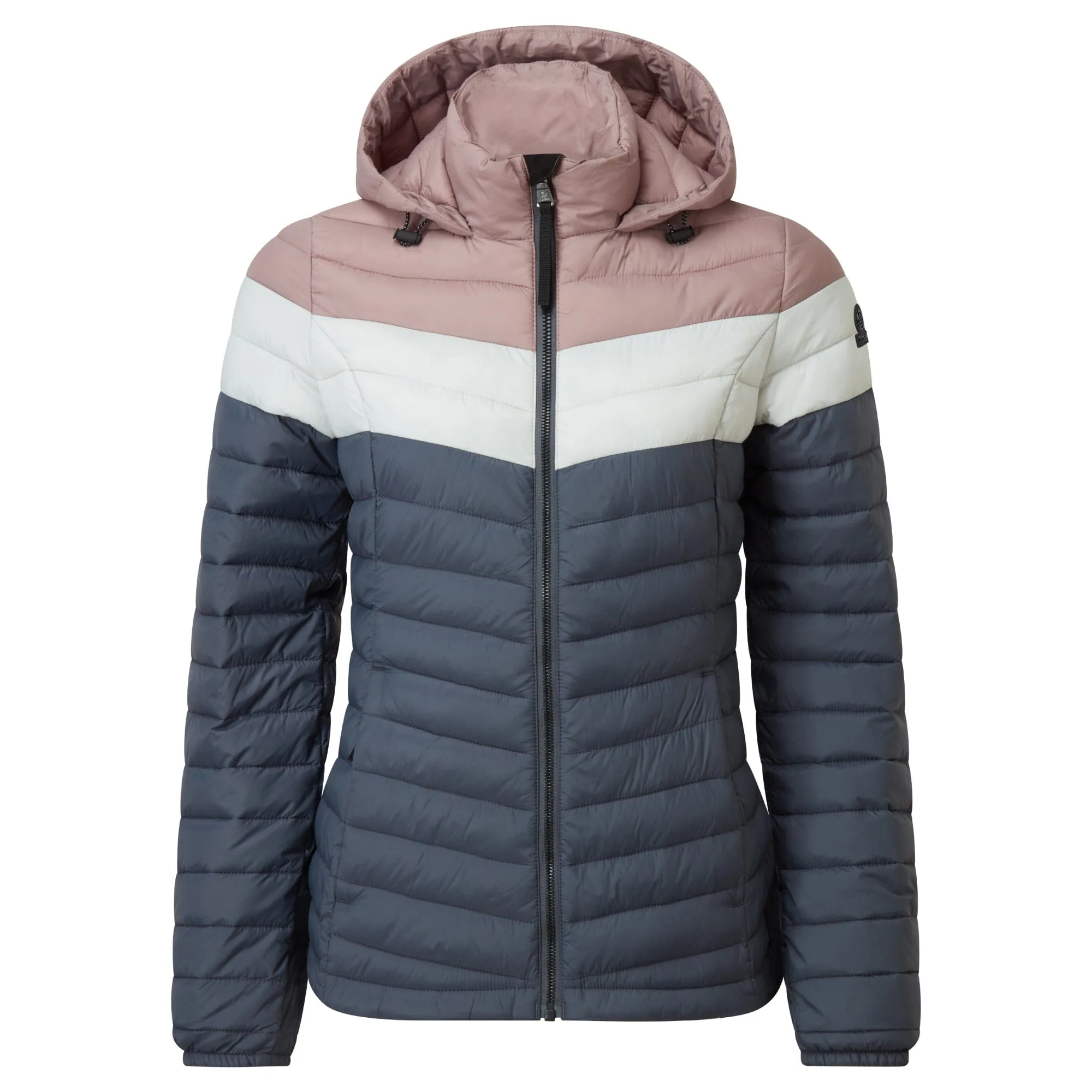 Garriston Womens Lightweight Padded Jacket - Washed Blue/Pink