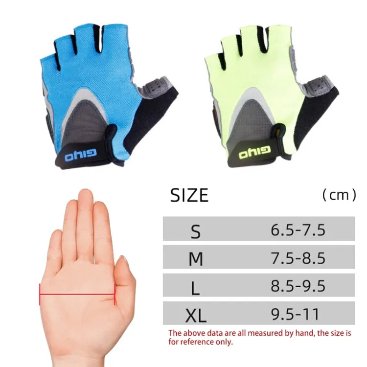 GIYO S-01 GEL Shockproof Cycling Half Finger Gloves Anti-slip Bicycle Gloves, Size: S(Red)