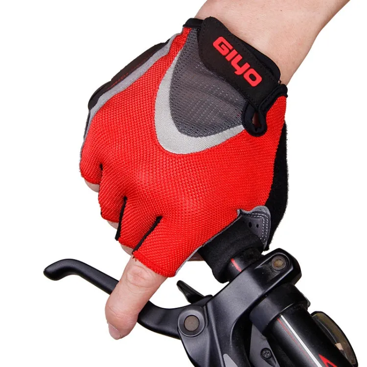 GIYO S-01 GEL Shockproof Cycling Half Finger Gloves Anti-slip Bicycle Gloves, Size: S(Red)