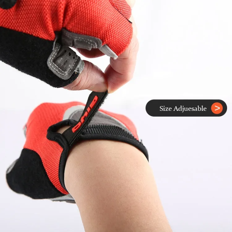 GIYO S-01 GEL Shockproof Cycling Half Finger Gloves Anti-slip Bicycle Gloves, Size: S(Red)