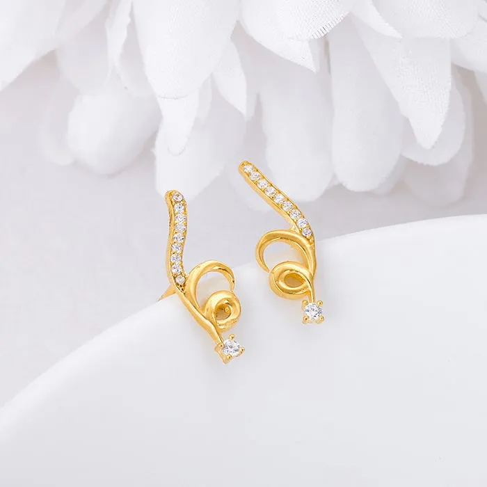 Golden Celestial Whirl Earrings