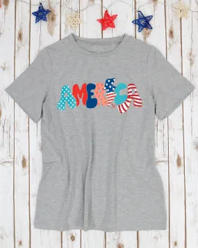 Grace & Lace Girlfriend Fit Graphic Tee - America