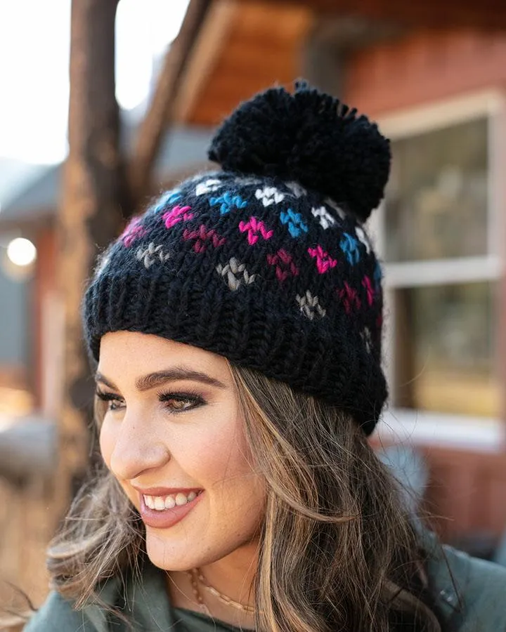 Grace & Lace Reversible Pom Hat (Roxbery)