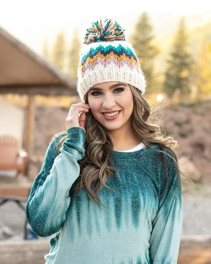 Grace & Lace Reversible Pom Hat (Snowcap)