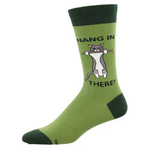 Hang in There Men's Crew Sock