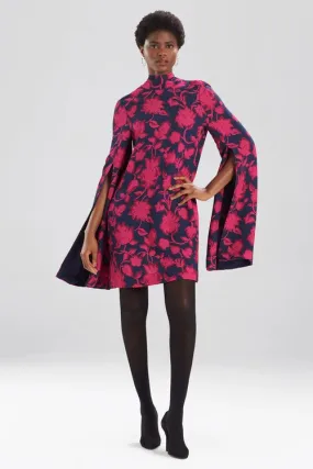 Ikebana Floral Cape Dress