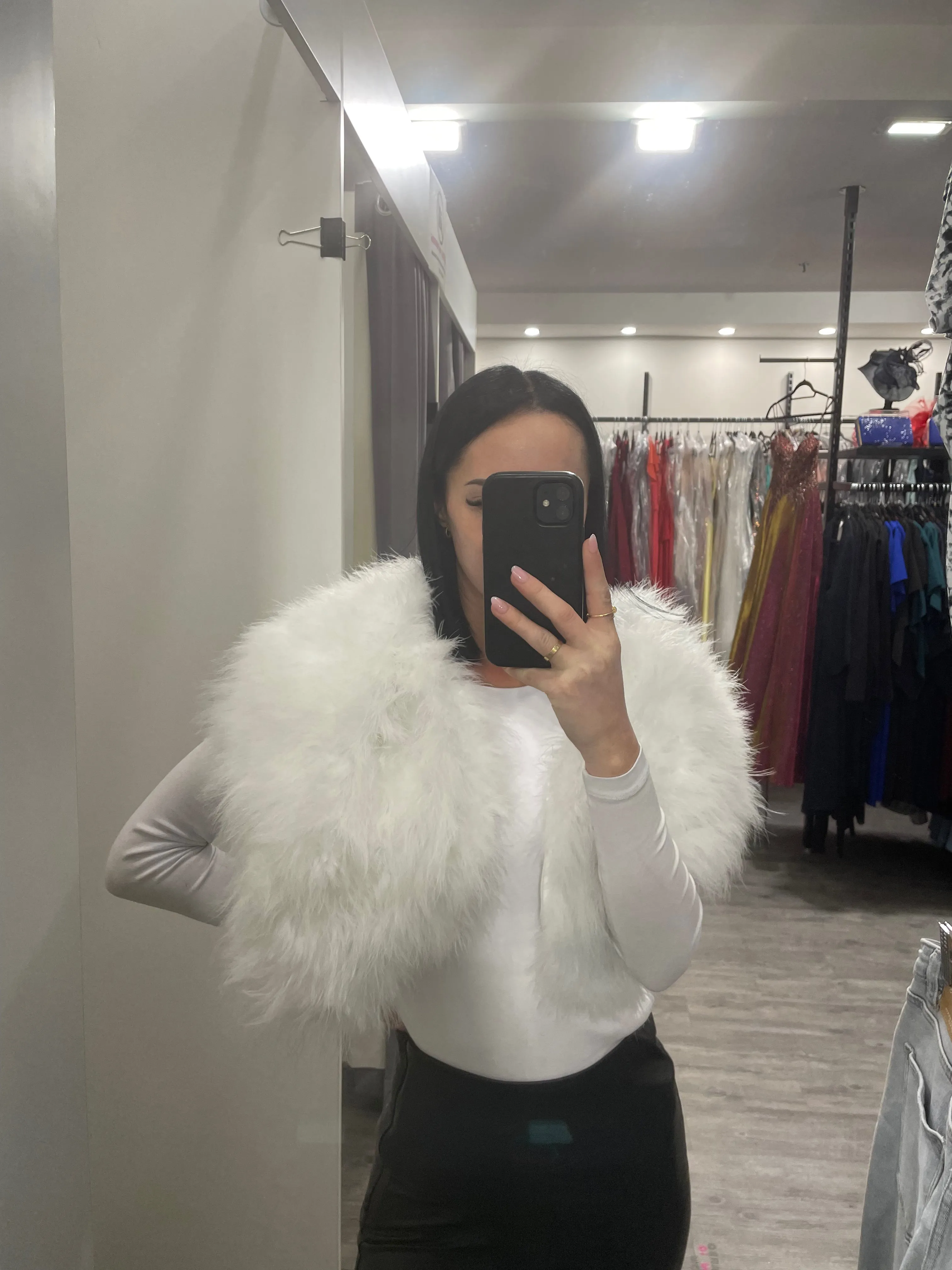 Jadore Fur Cape - White