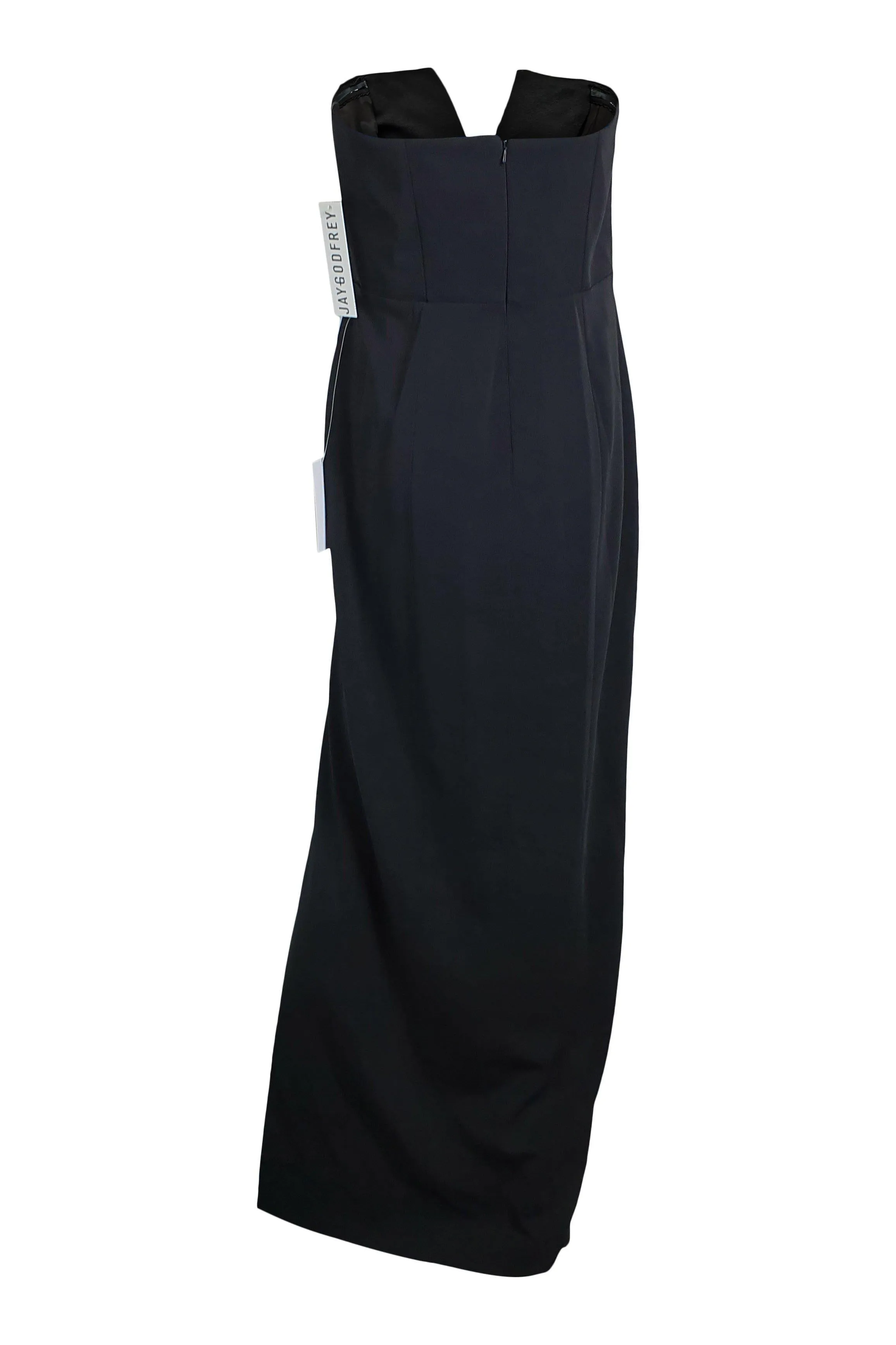 JAY GODFREY Black Sylvia Strapless Maxi Dress (8)