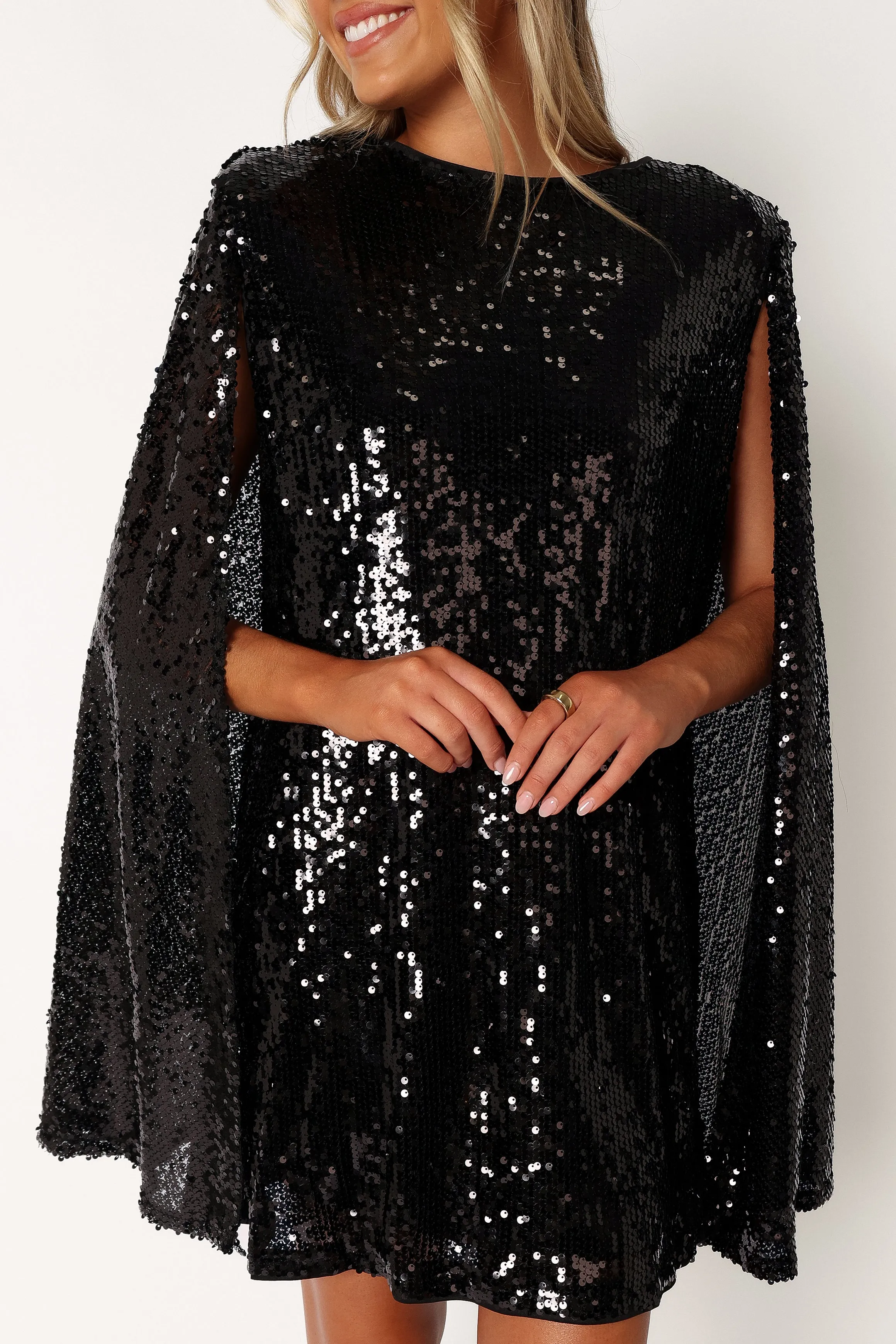 Jemima Mini Dress - Black Sequin