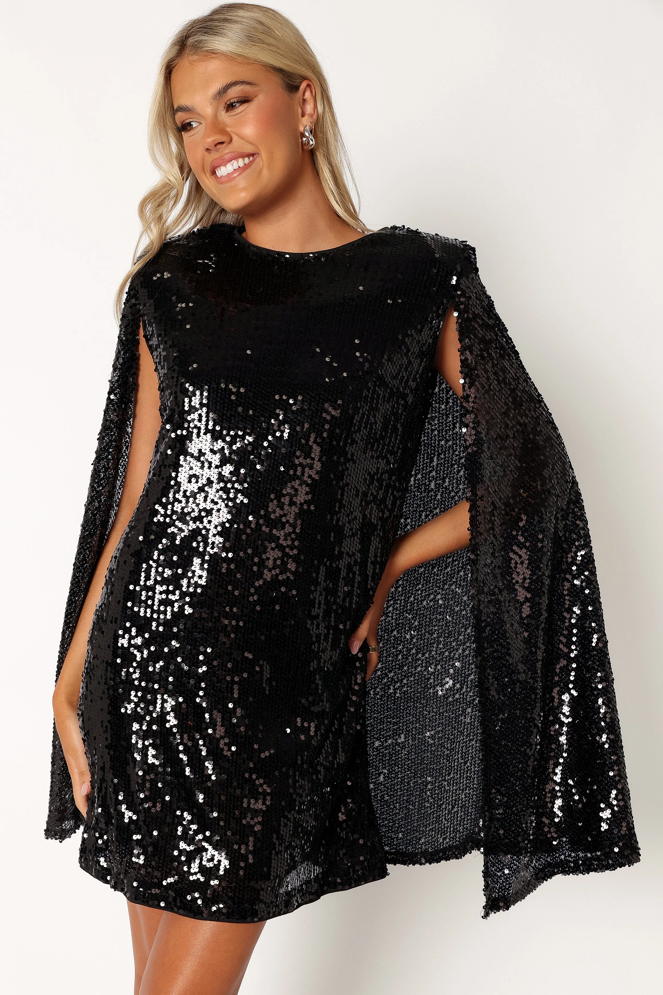 Jemima Mini Dress - Black Sequin