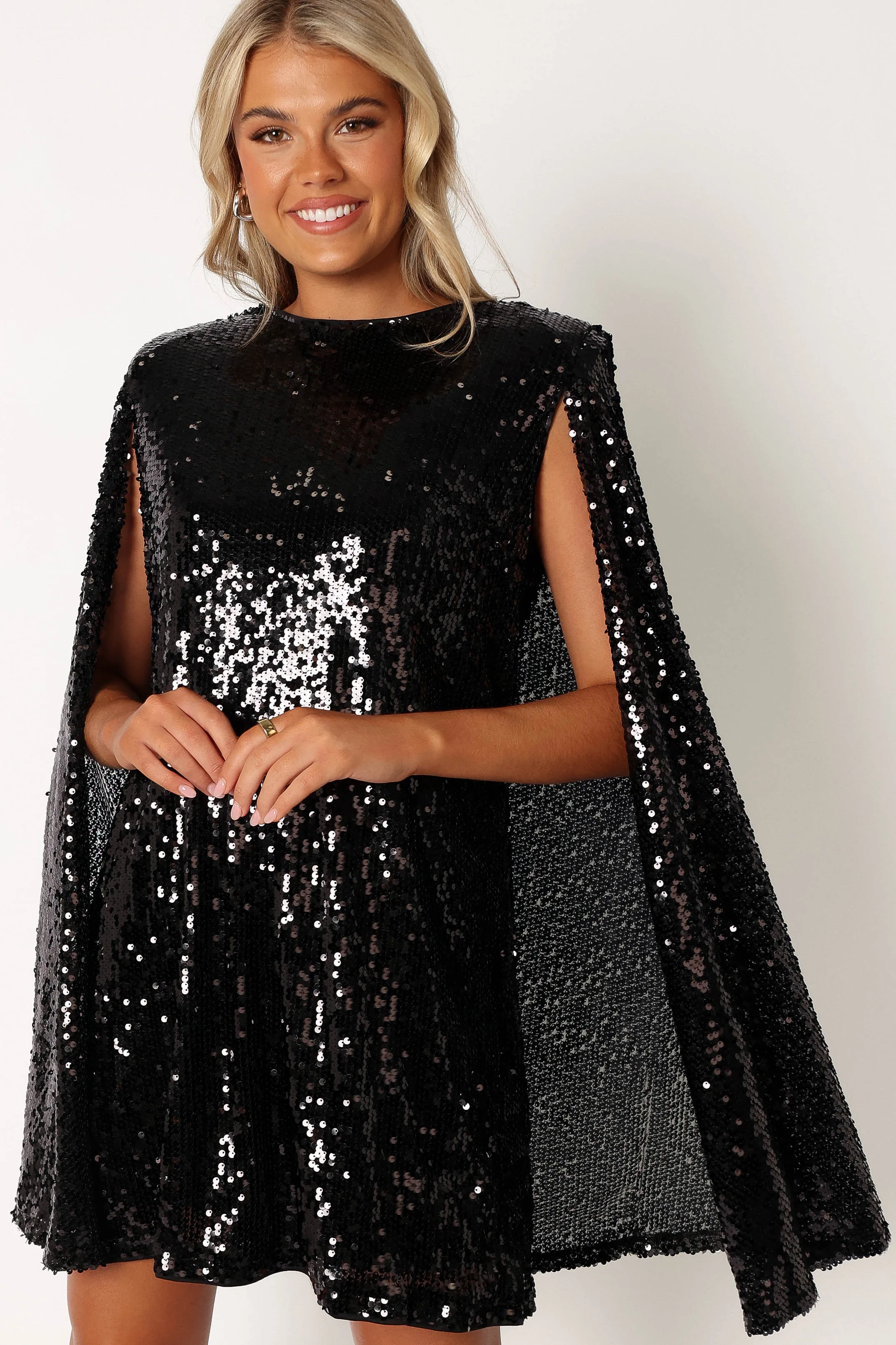 Jemima Mini Dress - Black Sequin