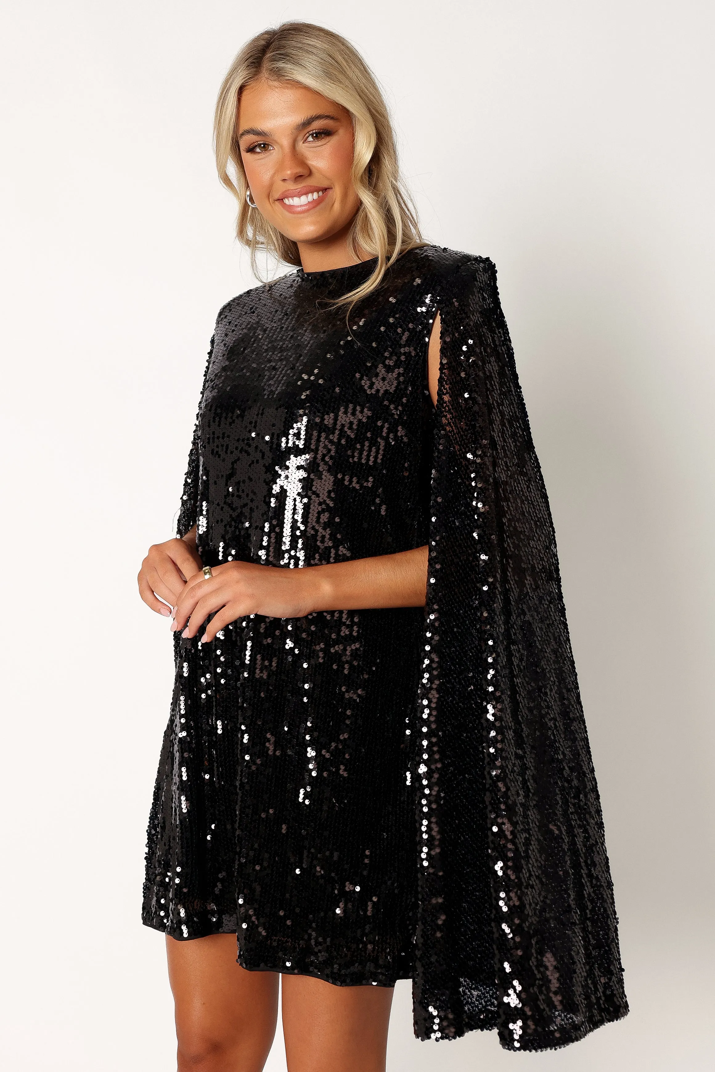 Jemima Mini Dress - Black Sequin