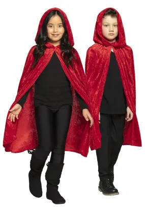 Kids Halloween Fairy Tale Red Vampire Cape Costume Accessory