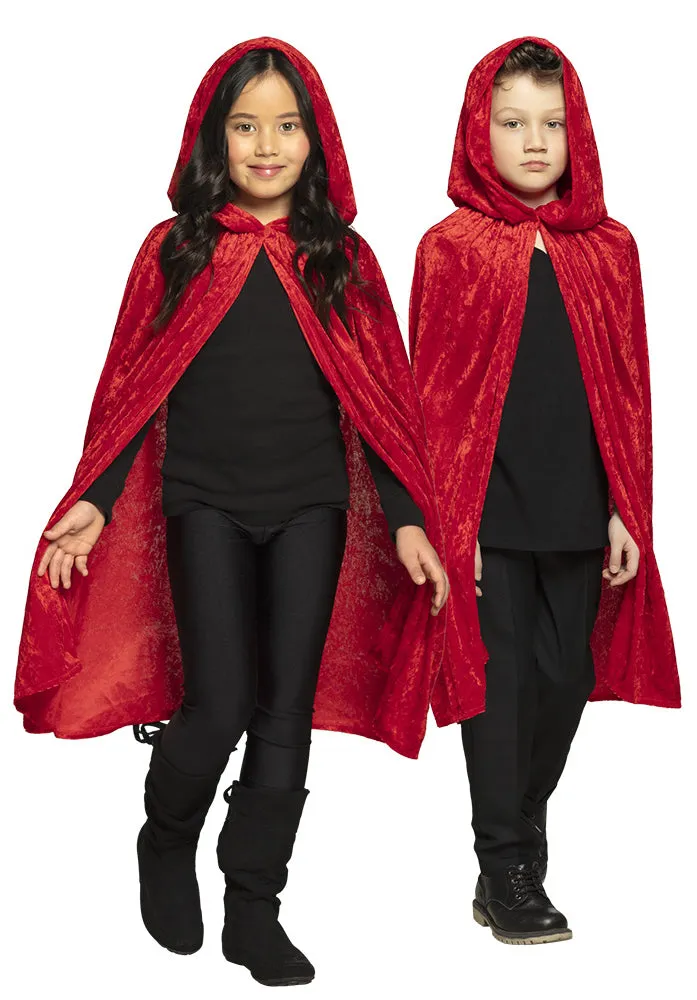 Kids Halloween Fairy Tale Red Vampire Cape Costume Accessory