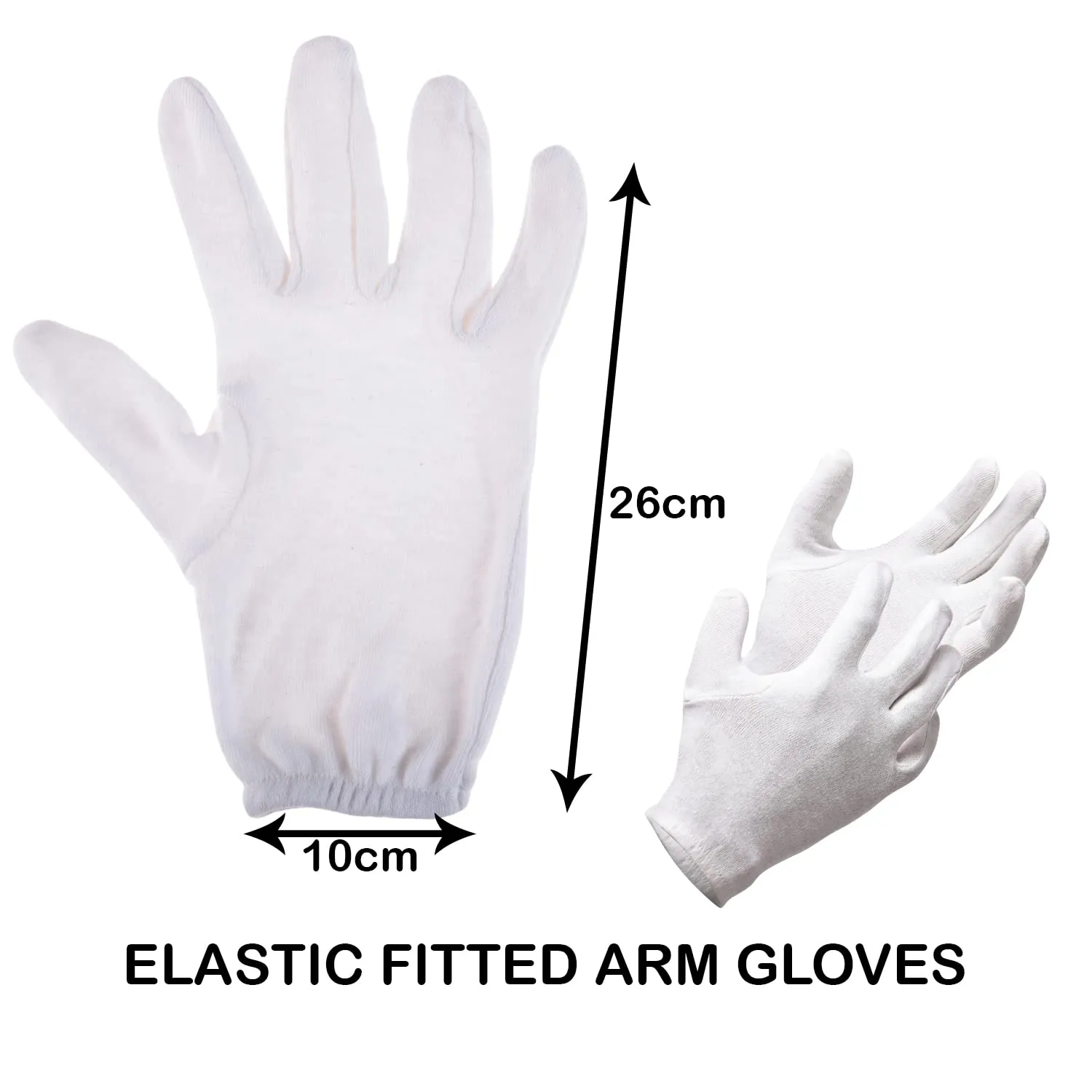 Kuber Industries Gloves | Cotton Summer Gloves | Protection From Sun Burns | Dust | Pollution | Gloves For Women | Gloves For Men | 2 Pair | Pack of 2 | White