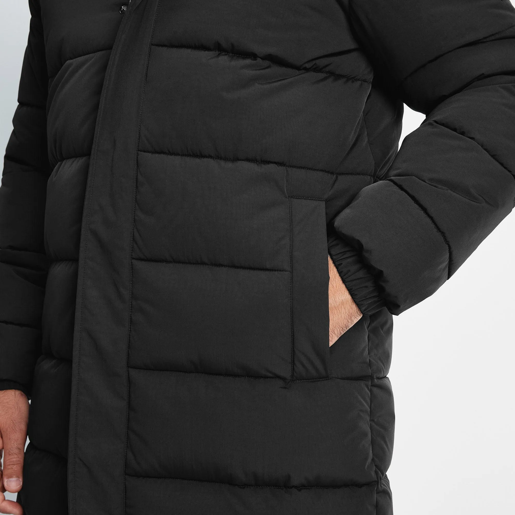 Langrick Mens Long Padded Jacket - Black