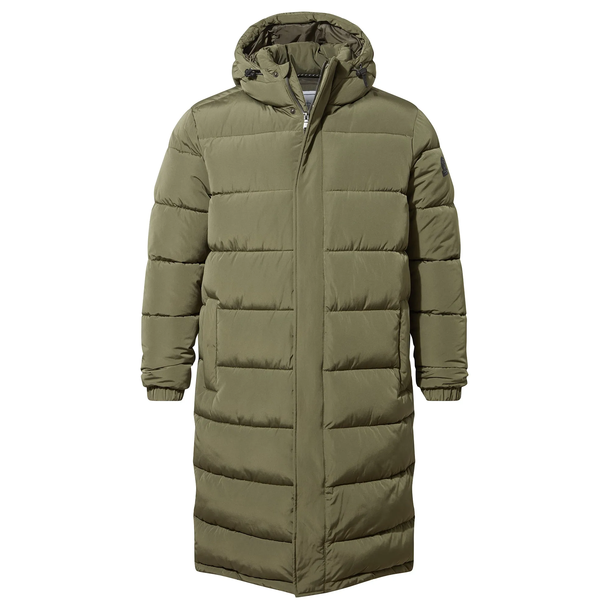 Langrick Mens Long Padded Jacket - Khaki