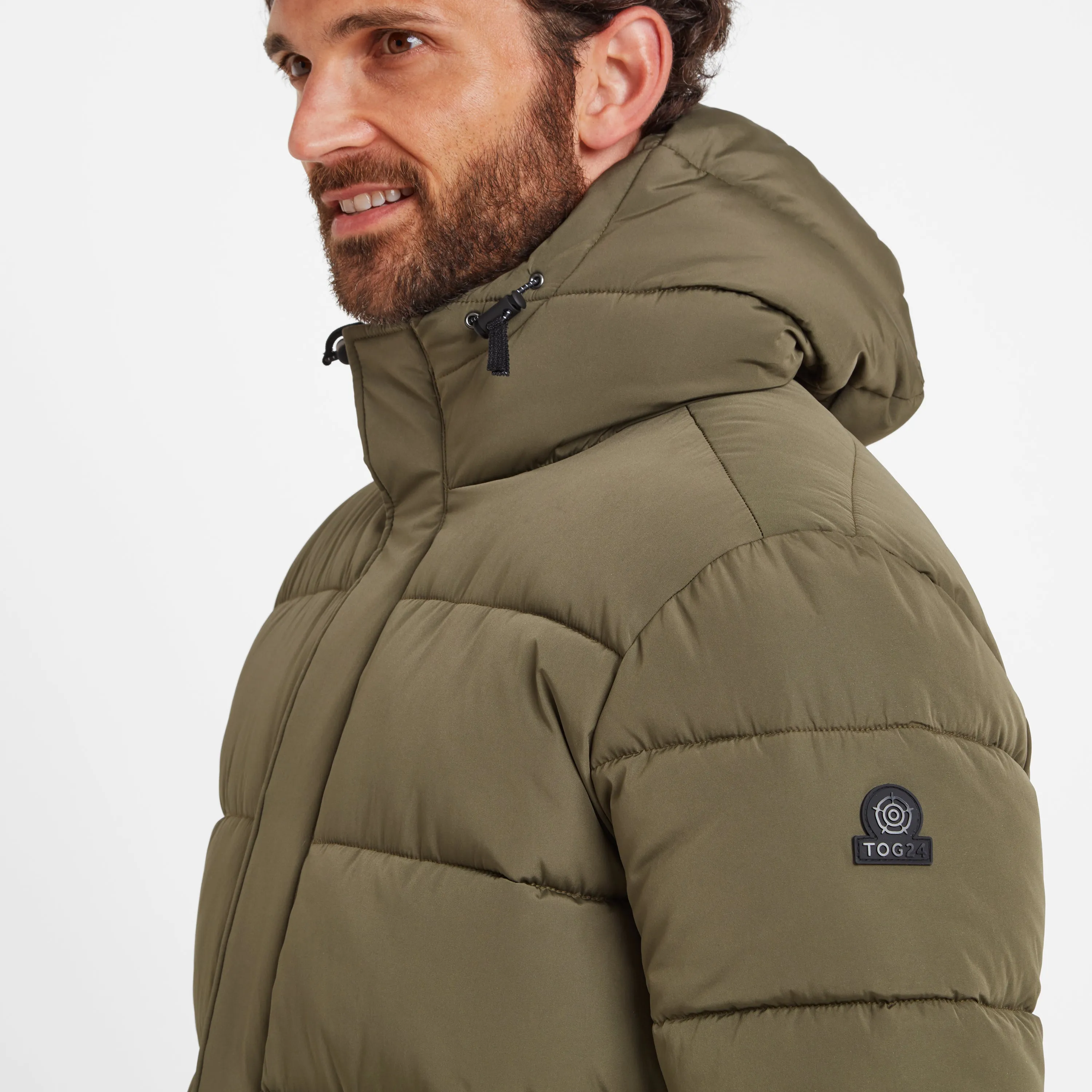 Langrick Mens Long Padded Jacket - Khaki