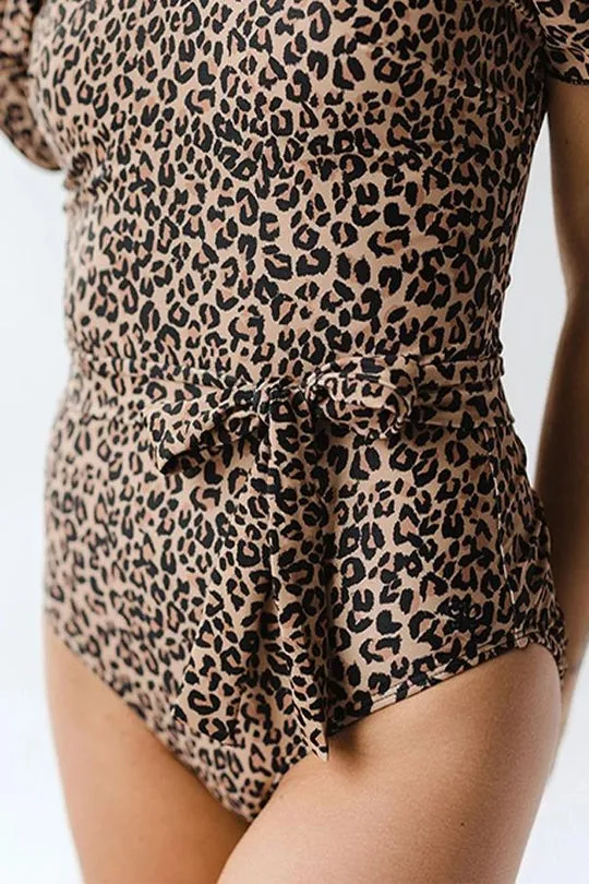 Leopard V-Neck the Pursuit Cape One Piece Swimsuit