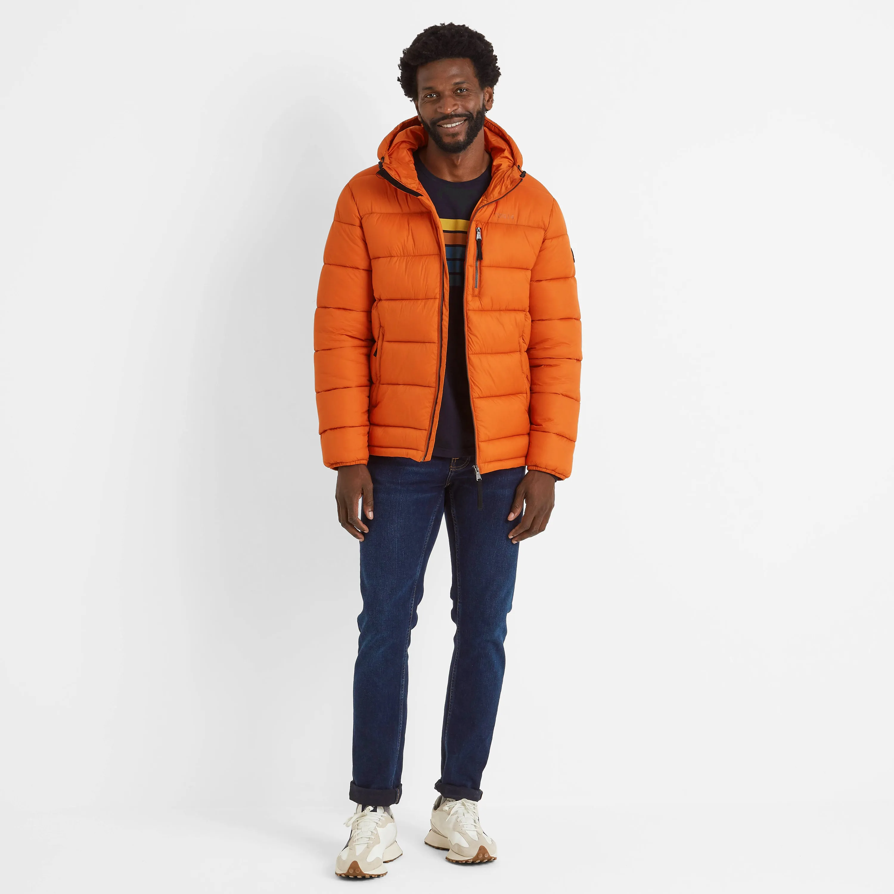 Maloney Mens Padded Jacket - Dark Orange