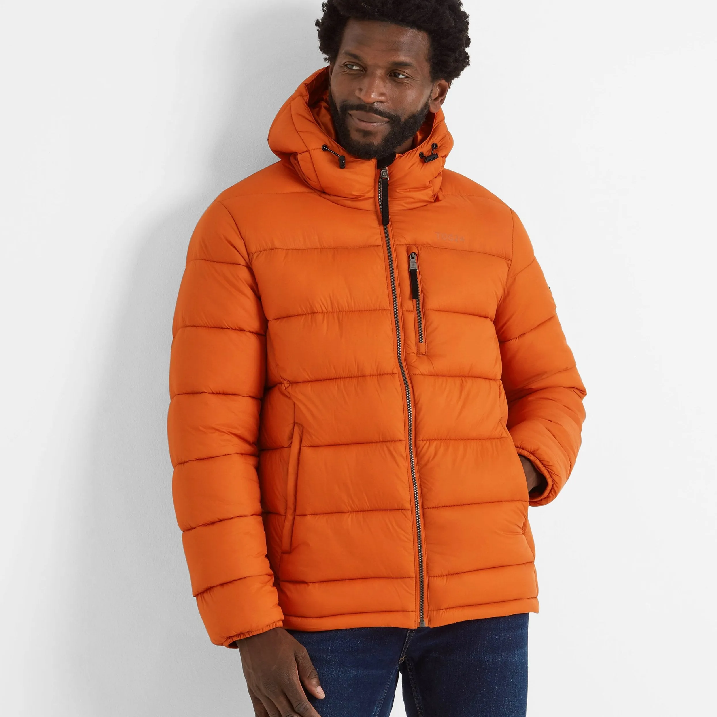 Maloney Mens Padded Jacket - Dark Orange