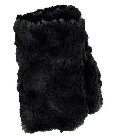 Men's Fingerless / Texting Gloves, Reversible - Luxury Faux Fur in 8mm