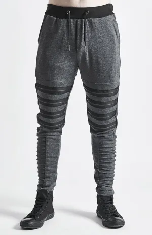 Men's Zipper Knee Korean Style Casual Biker Pants / Tapered Fitted Jogger Trouser