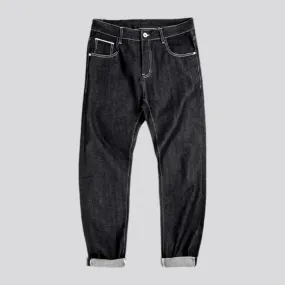 Mid rise loose style men's jeans