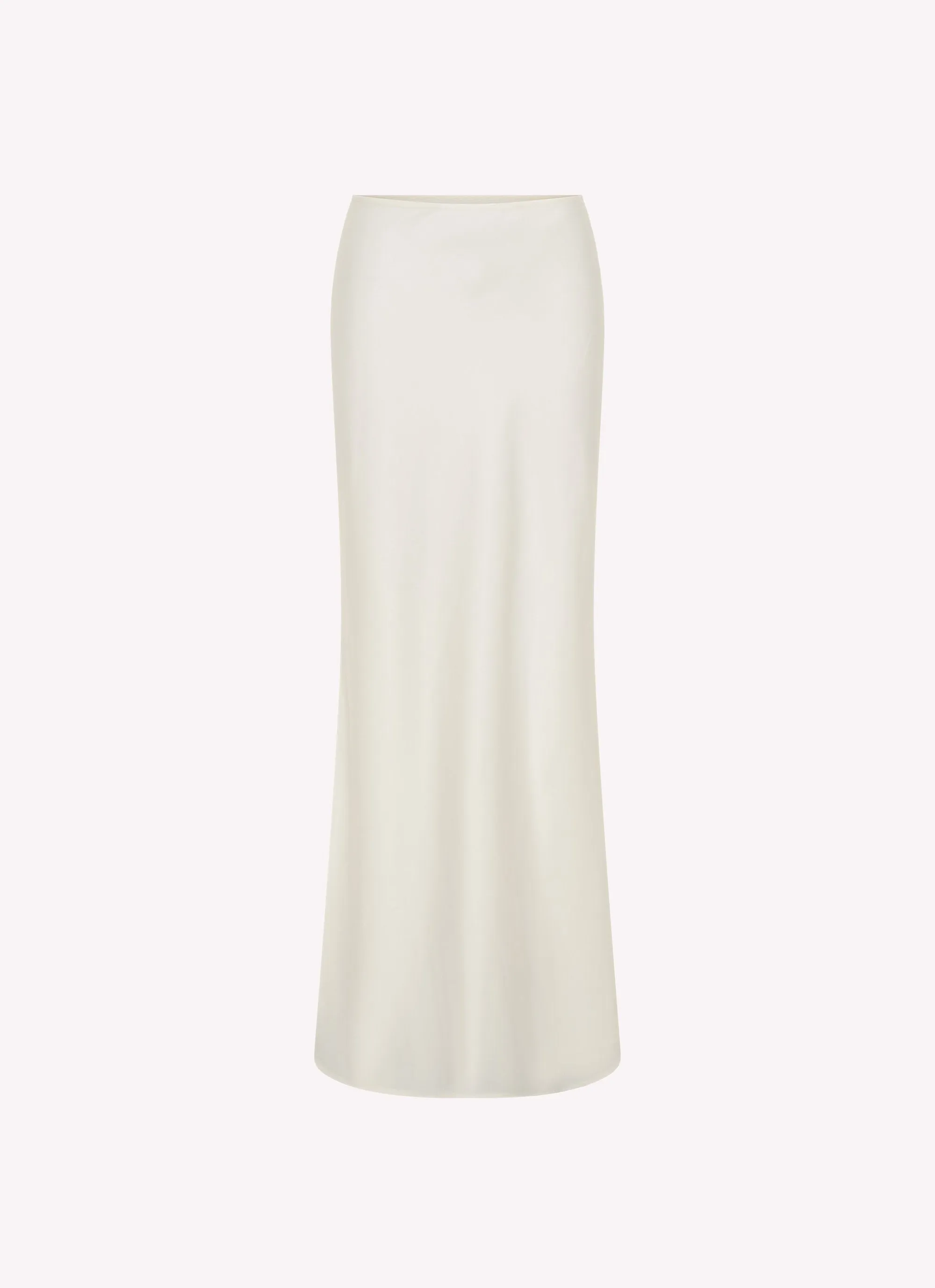 Mina Satin Maxi Skirt - White