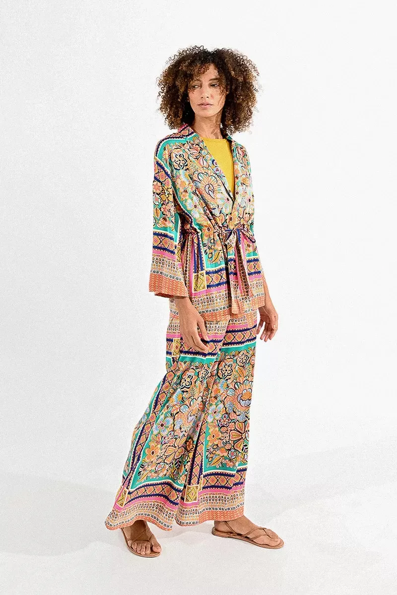 Molly Bracken Multi Coloured Woven Kimono