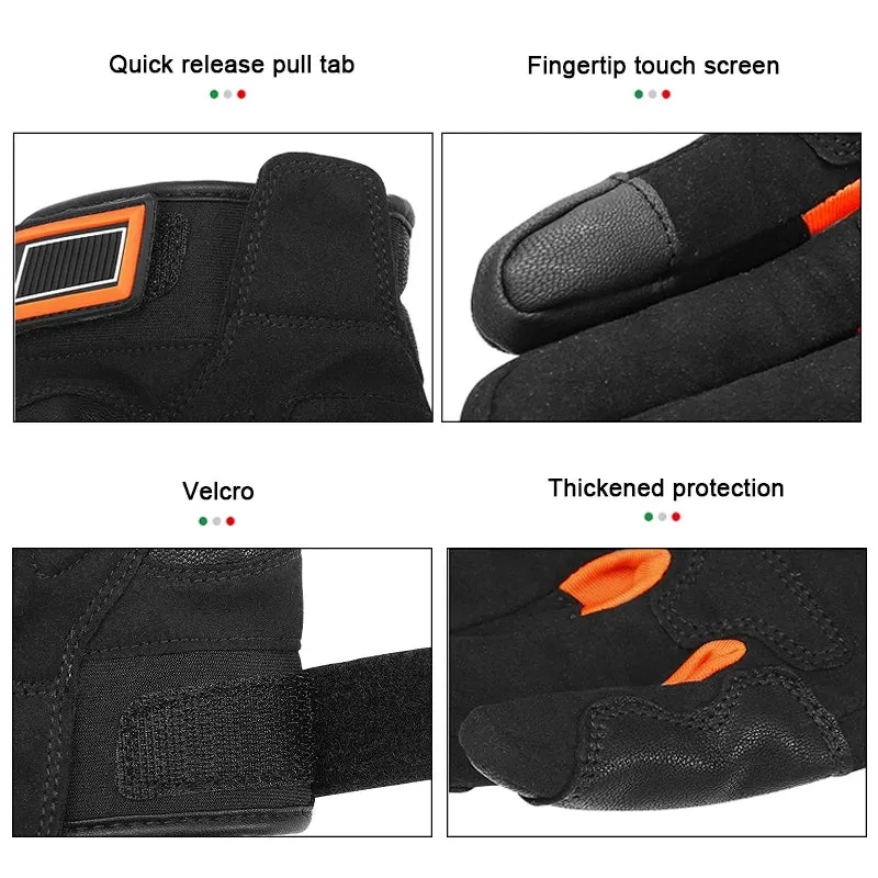 MOTOWOLF Leather Motorcycle Gloves Full Finger Protective Gear  FOR Men & Women ATV Rider Sports Gloves MDL0335