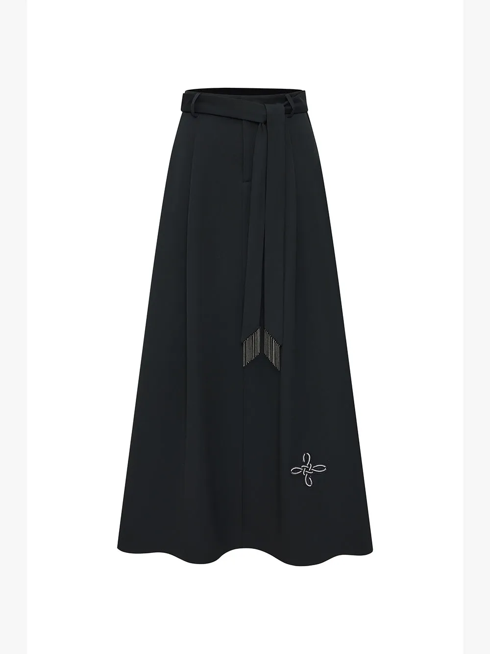 MUKZIN Linglong“Swordsman”New Chinese Style Maxi Skirt