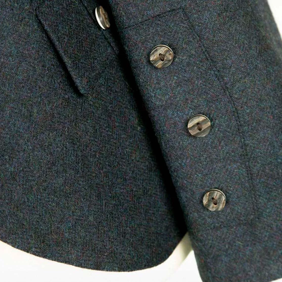 Ocean Blue Tweed Braemar Jacket & Waistcoat