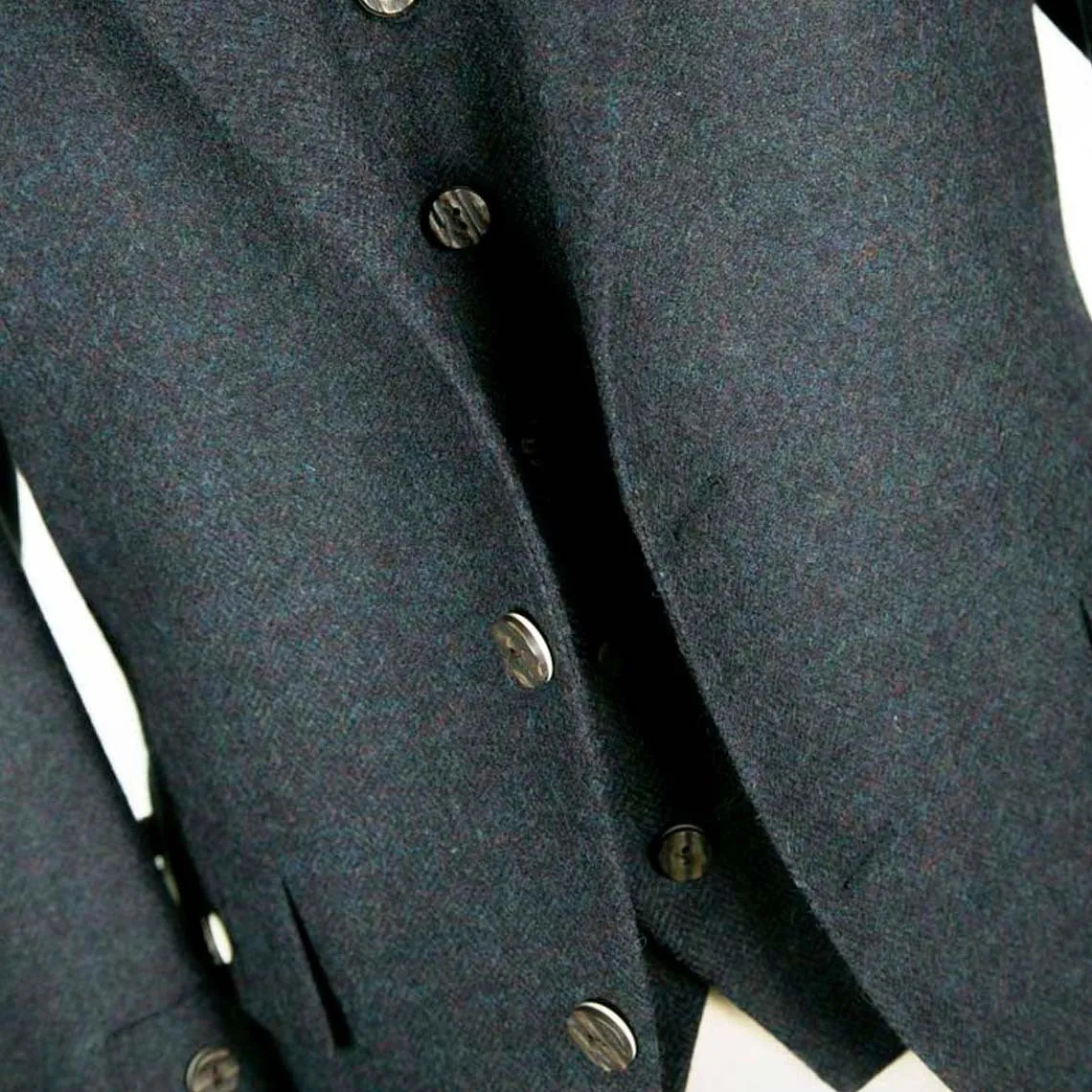 Ocean Blue Tweed Braemar Jacket & Waistcoat