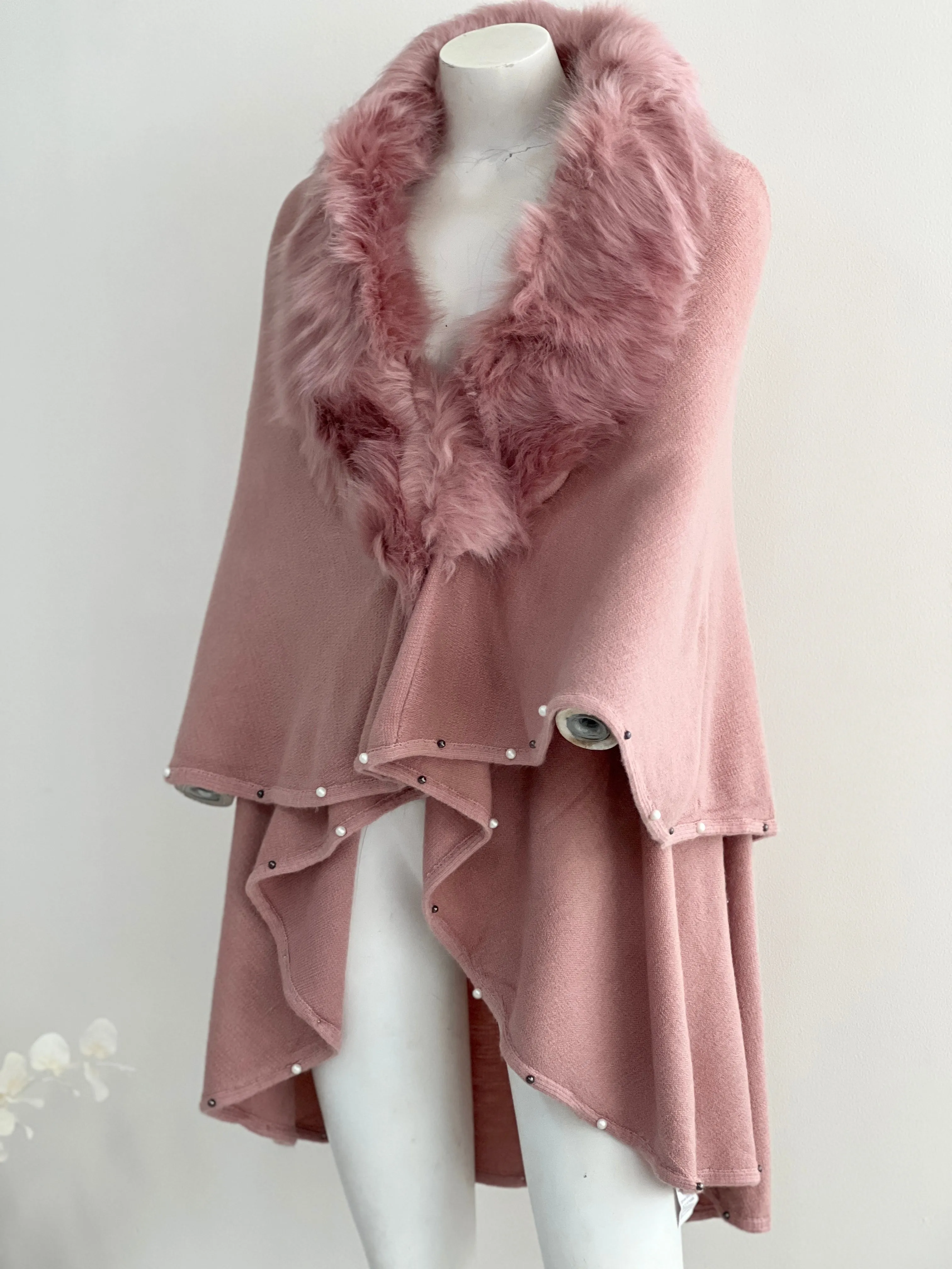 Omnia Blush Shawl Cardigan