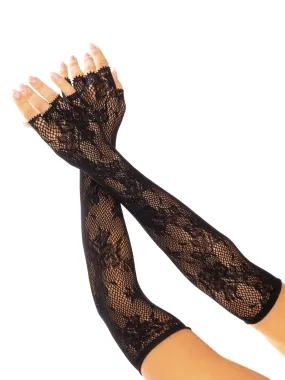 Opera Length Lace Fingerless Gloves