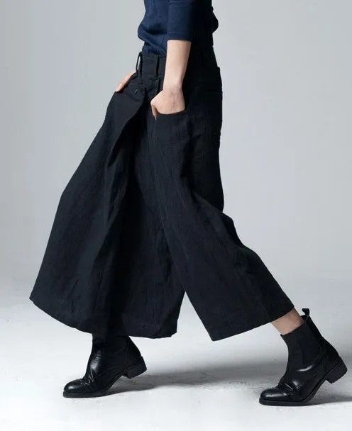 Original Design Wide Leg Culottes Women Casual Pants