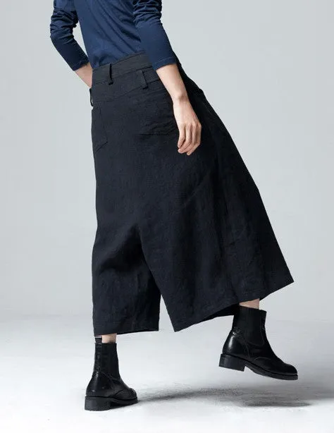 Original Design Wide Leg Culottes Women Casual Pants