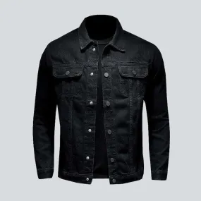 Outerwear black men's denim jacket