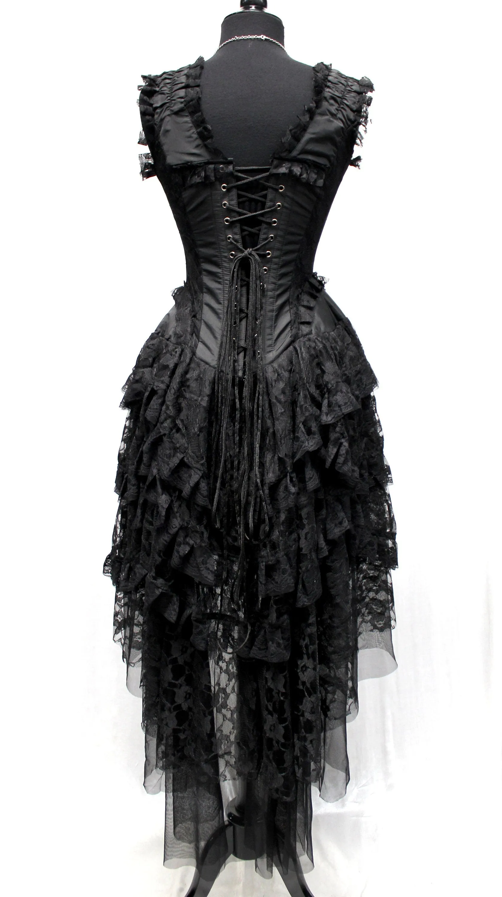 PARIS CABARET DRESS - BLACK TAFFETA