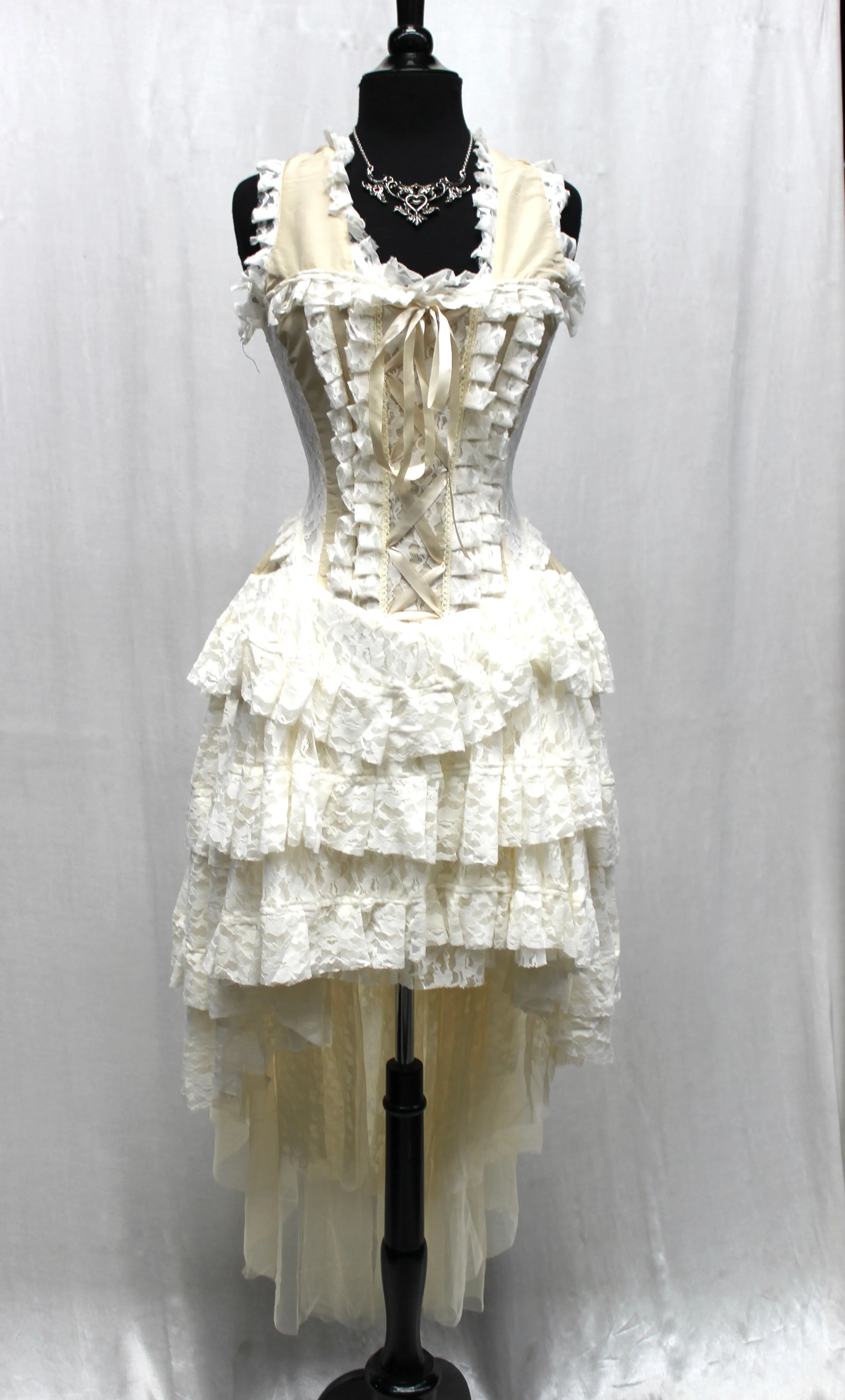 PARIS CABARET DRESS - IVORY TAFFETA